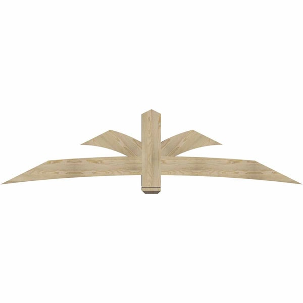 Ekena Millwork Davenport Rough Sawn Timber Gable Bracket, Douglas Fir, 96"W x 24"H x 6"D x 6"F, 6/12 Pitch GBW096X24X0606DAV00RDF - main